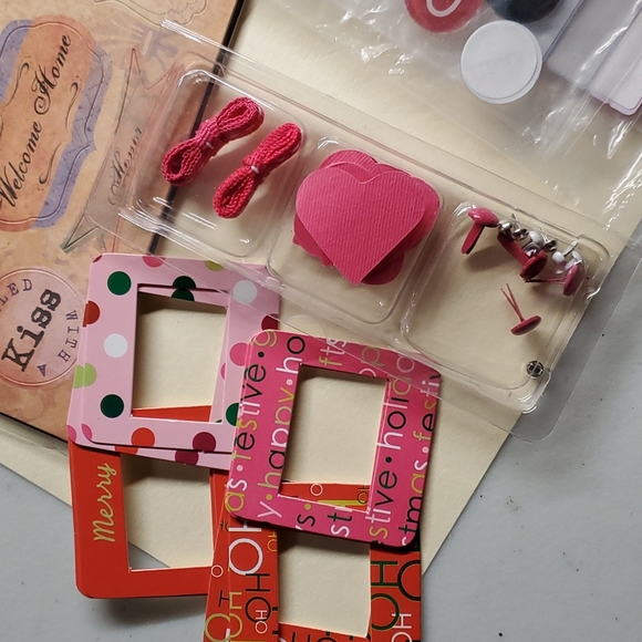 Scrapbooking Bundle Lot Frames Love Snaps Flowers Charms Ribbon Slides Wire ABCs - Picture 3 of 9